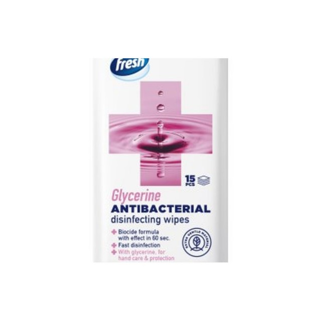 Fresh Glycerine Antibakterijske Vlažne Maramice A15