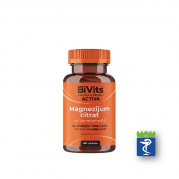 Bivits activa Magnezijum citrat sa vitaminom B6 tablete a60