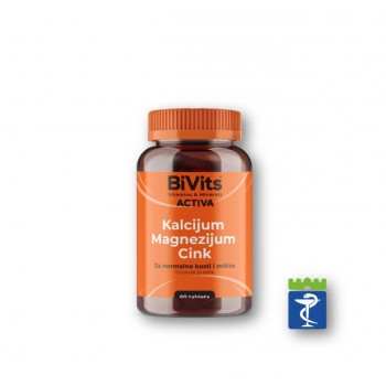 Bivits activa Kalcijum Magnezijum Cink tablete a60