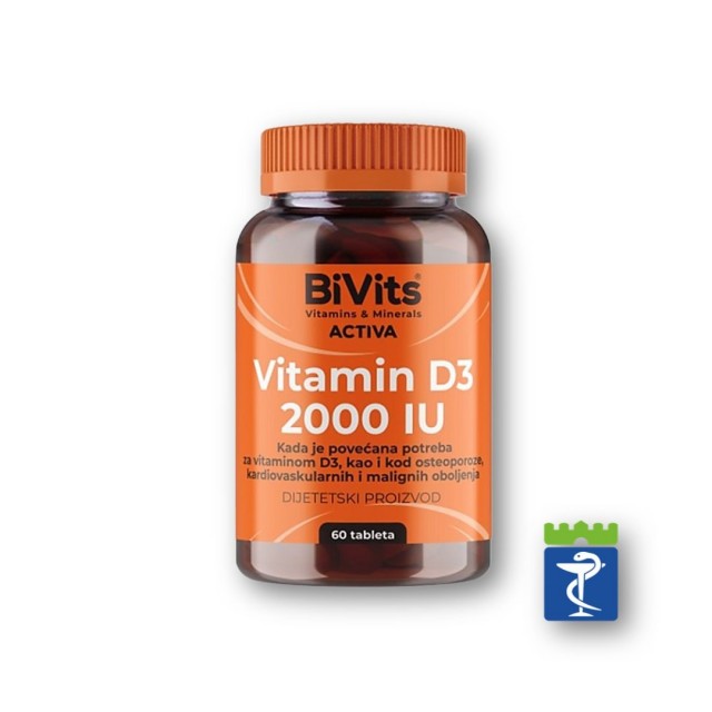 Bivits Activa Vitamin D3 2000Iu Tablete A60 Bivits Activa Vitamin D3 2000Iu Tablete A60