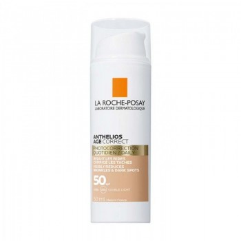 La Roche-Posay ANTHELIOS AGE CORRECT SPF50 Tonirana dnevna zaštita od sunca koja ispravlja znakove starenja, bore, tamne mrlje i elastičnost 5ml