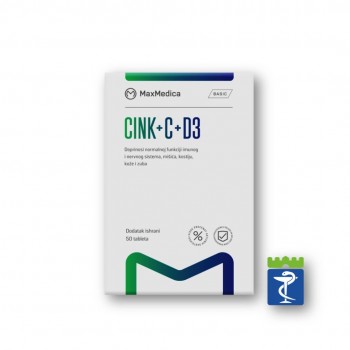 MaxMedica Cink+C+D3 tablete a50