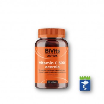 Bivits activa vitamin C 500 acerola tablete a60 Bivits activa vitamin C 500 acerola tablete a60