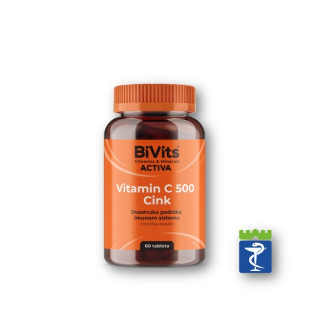 Bivits Activa Vitamin C 500 + Zn Tablete A60