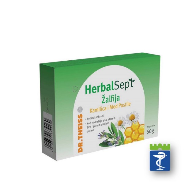 Herbalsept Pastile Sa Žalfijom, Kamilicom I Medom A24