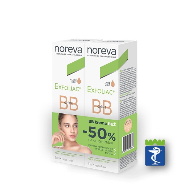 Noreva Exfoliac Tonirana Krema Bež 1+50%