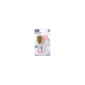 Chicco set četka +češalj za bebe roze