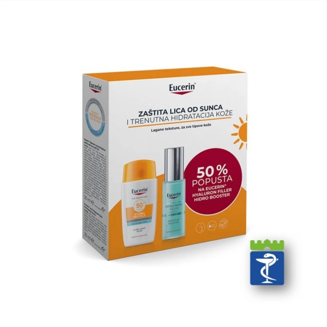 Eucerin Box Sun Hydro Protect 50Ml + Hyaluron Hidro Booster 30Ml 66961+83524 Eucerin Box Sun Hydro Protect 50Ml + Hyaluron Hidro Booster 30Ml 66961+83524